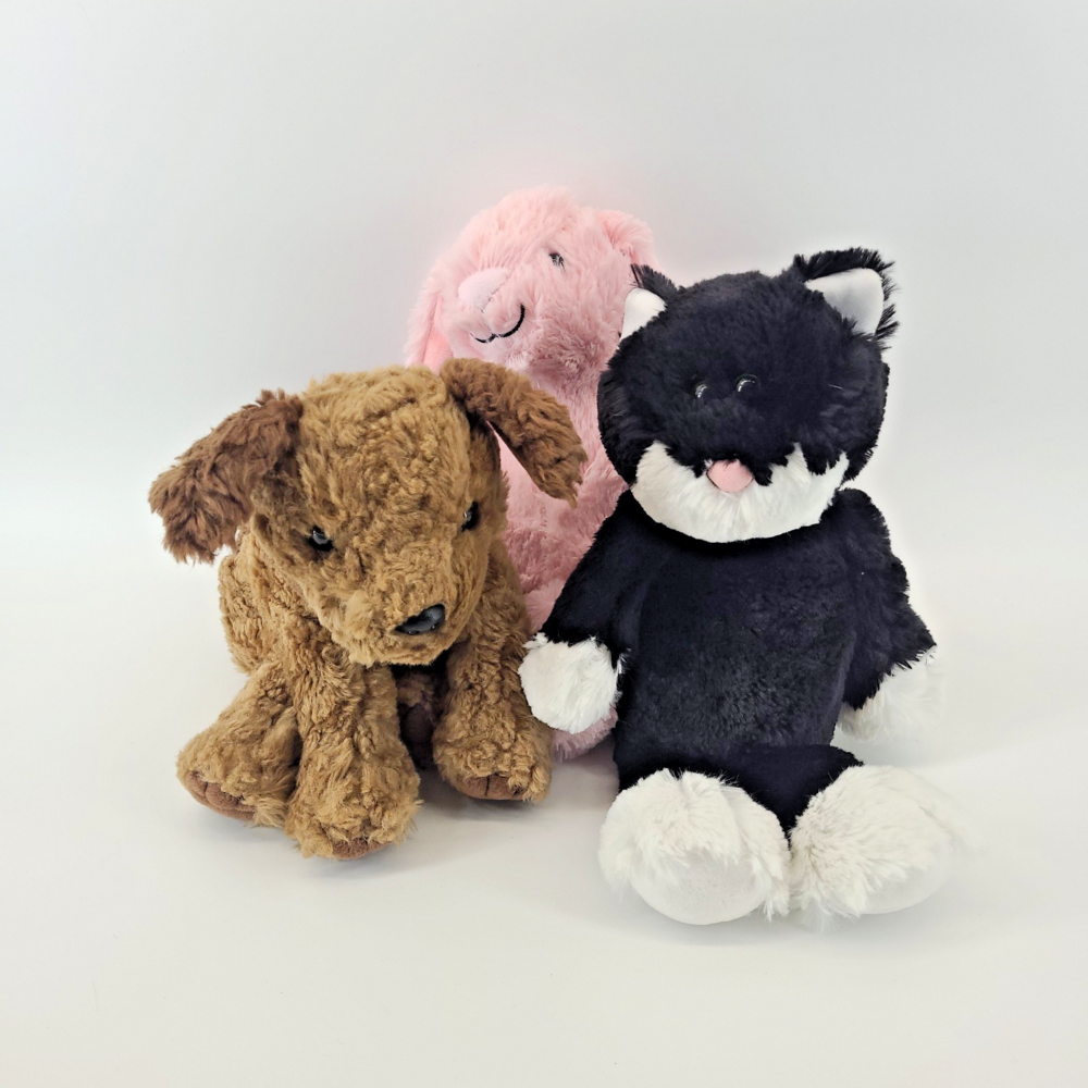 Ty Classic Plush Lot of 3 Cat Bessie Brown Dog Pink Floppy Bunny Stuffed Animals